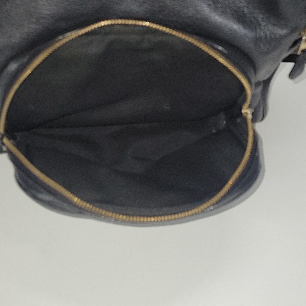 Coach Black Pebbled Leather Laptop Backpack with Gold-Tone Logo 5869 - Picture 10 of 16